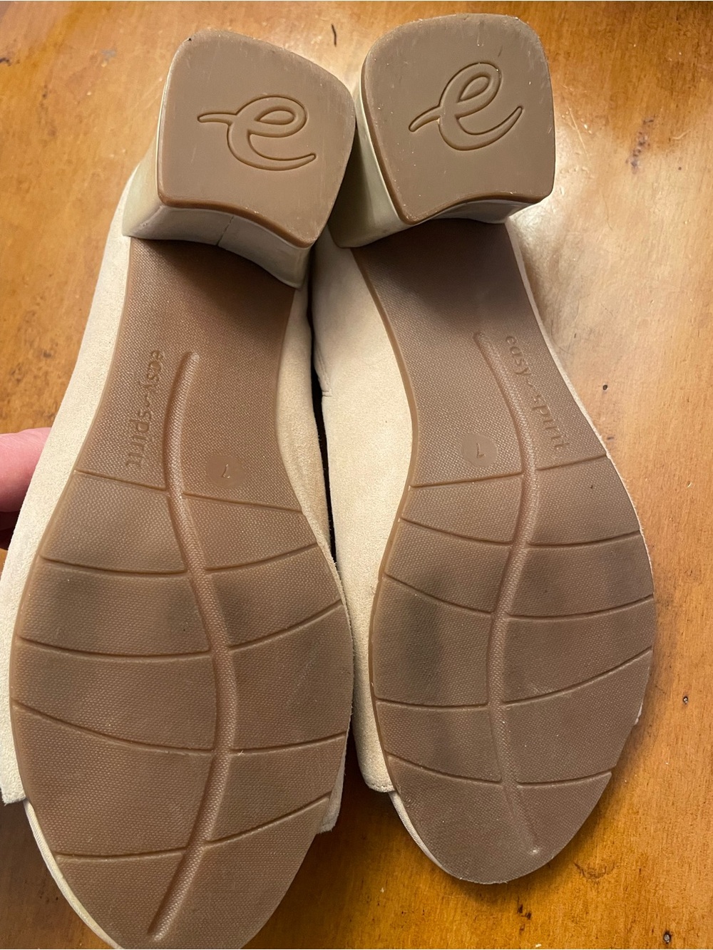 Easy Spirit Beige Open-Toe Slide Sandals - Picture 5 of 6